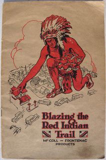 Vintage 1924 RED INDIAN Road Map Book McColl Frontenac Oil Co Gasoline 