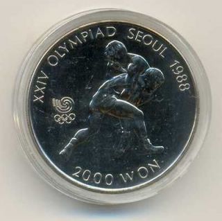 South Korea Olympic Games Seoul 1988 Wrestling Nickel 2000 Won 1987 