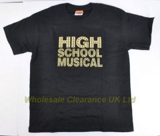 wholesale youths med black high school musical t shirt from