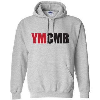 YMCMB HOODIE YOUNG MONEY LIL WEEZY WAYNE SHIRT GRAY MD