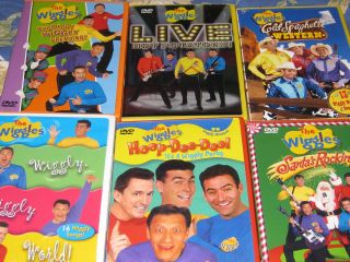 Movies Showing on Lot 6 Dvds The Wiggles Live Hot Potatoes  Wiggly Wiggly World Series