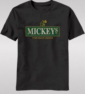 NEW Mickeys Fine Malt Liquor Logo Name Brand American Beer Adult T 