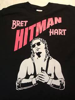 Bret HITMAN Hart Profile WWE WCW T shirt Brett New