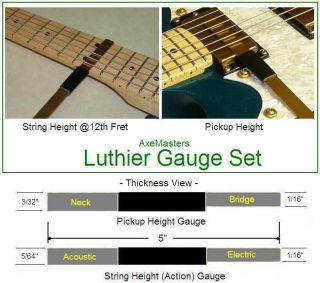 AxeMasters LUTHIER GAUGES   Accurately Set String Height / Pickup 