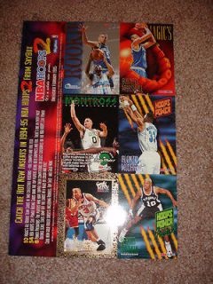 1995 96 Skybox NBA Hoops Basketball, 2 Uncut Sheets Jason Kidd Rookie 