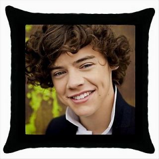 NEW* HOT HARRY STYLES ONE DIRECTION Black Cushion Cover Throw Pillow 
