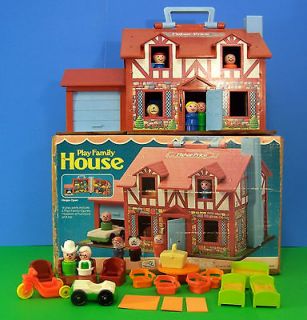   Fisher Price 952 Little People Tudor House 100% Complete + Extras IOB