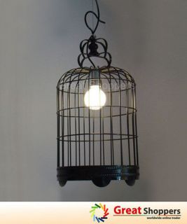 New Modern Black Bird Cage Ceiling Light Pendant Lamp Fixture Lighting