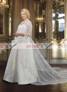   Tulle Bridal Wedding Dress/Gown Maternity Dress Free Jacket New 2012