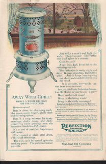FA 1911 PERFECTION OIL HEATER HOUSEHOLD APPLIANCE FARM AD