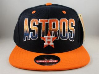 MLB HOUSTON ASTROS SNAPBACK HAT CAP FLAT BILL AMERICAN NEEDLE HAYES 