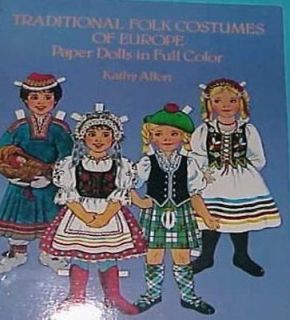Traditional Folk Costumes of Europe Paper Dolls Book 28 Dresses 2 