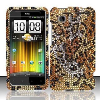 CHEETAH HTC VIVID / HOLIDAY ICED BLING HARD CASE COVER
