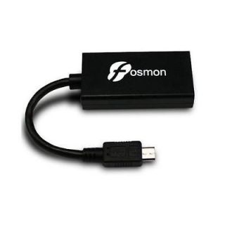 Fosmon Micro USB Male to HDMI Female MHL Adapter Black