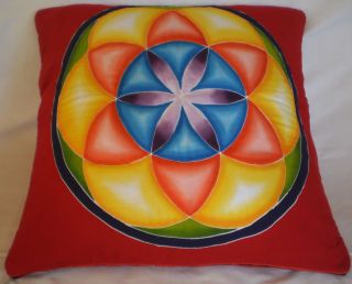 27x27inch yoga meditation mat pillow batik sacred geometry flower of 