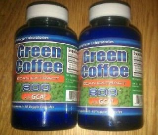 Pack Green Coffee Bean Extract 100% PURE 800 Mgs Chlorogenic Acid 