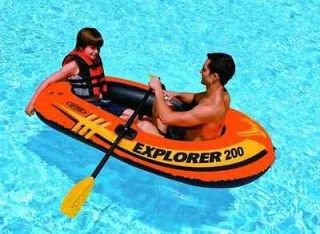 INTEX INFLATABLE BOAT EXPLORER 200 SET WITH OARS & PUMP NEW IN BOX