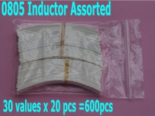 0805 SMD SMT Chip Inductor Assortment Kit 30 value total 600pcs part 