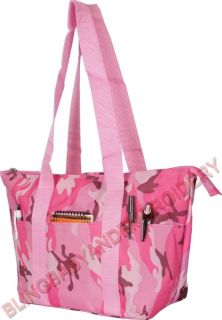 Insulated Lunch Box Bag Kit Cooler Camo Pink Camouflage Large