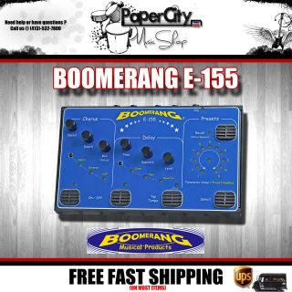 BOOMERANG E 155 Chorus / Delay Pedal WITH FENDER 18.6 CABLE & FREE 