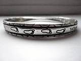 New Footprints in the Sand Inspirational Bangle Bracelet Religious