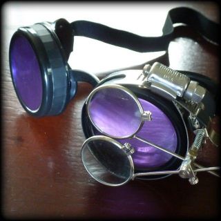 Steampunk goggles glasses welding cyber punk biker gothic rave cosplay 