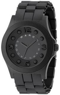 New Marc Jacobs Mens Pelly Black Dial Silicone Watch MBM2510 In 