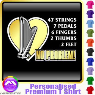   47 Strings No Problem   Custom Music T Shirt 5yrs   6XL by MusicaliTee