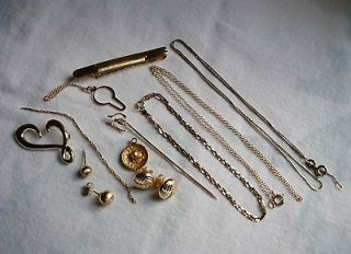 14 k 18 k 10 k GOLD JEWELRY SCRAP 15 GRAMS Bracelet Chains Earrings 