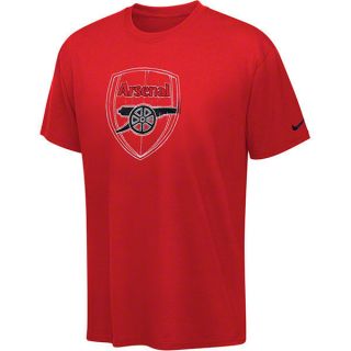 Nike Arsenal FC Red Team Logo T Shirt Soccer Gunner Jersey Tee