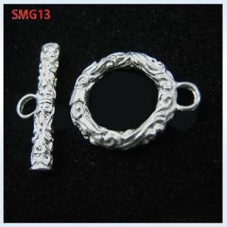   8cm 925 Sterling Silver Toggle Clasp Connector Jewelry Findings SMG13