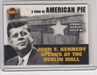 JOHN F KENEDY 2001 AMERICAN PIE PIECE OF BERLIN WALL #PAPM2