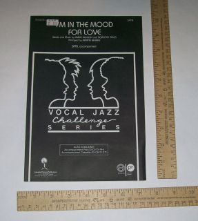 IN THE MOOD FOR LOVE   SHEET MUSIC   Vocal Jazz Challenge Series