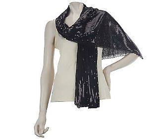 JOAN RIVERS Shimmering Sequin Evening Scarf A222490