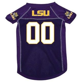 LSU Tigers NCAA Pet Dog Purple Jersey Shirt Sizes S M L XL