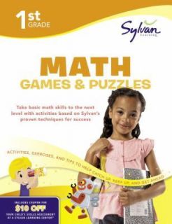 First Grade Math Games & Puzzles (Sylvan Workbooks) (Math Workbooks)