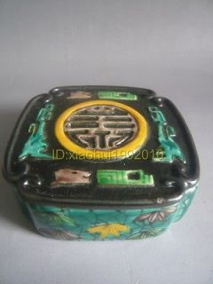 Chinese Old Pastel Porcelain Jewelry Box ★★★★★