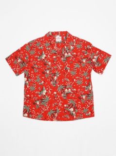 LVC Levis Vintage Clothing 1950s  Hawaiian Shirt Dark Cranberry