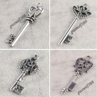   Jewelry Making Supplies Vintage Key and Lock Charms Pendant Pick