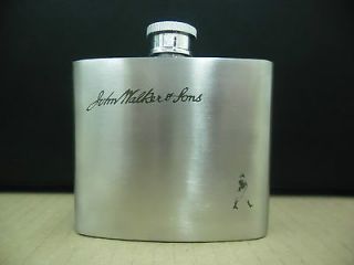   Johnnie Johnny John Walker & Sons Scotch Whiskey Stainless Steel Flask