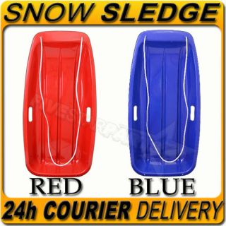 Snow Sledge Red/Blue Plastic Sliding Toboggan with rope for chirdren 