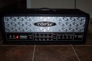 Peavey Triple X all tube amp head with foot switch pedal and cord 