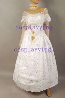 2010 Alice In Wonderland film White Queen Dress Costume
