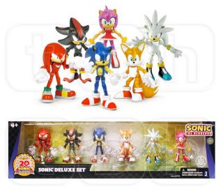 SONIC THE HEDGEHOG figure DELUXE 6 PACK SET silver AMY shadow 