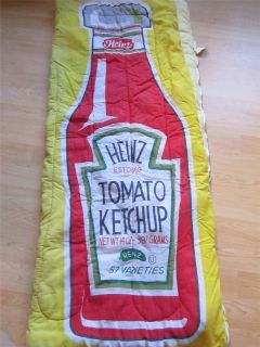 Vintage 1980s Heinz advertising ketchup bottle sleeping bag