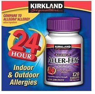 Kirkland Allergy Aller Fex Fexofenadine18​0mg 24hr Antihistamine 120 