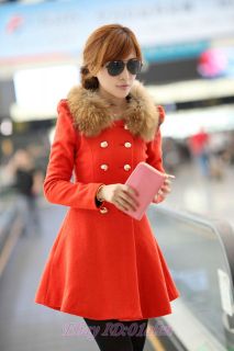 NEW Womens Winter Slim Double breasted Wool Coat Jacket S / M / L / XL 