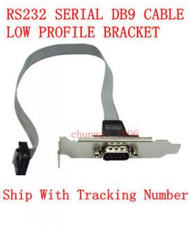   RS232 Com Port Serial Cable With Low Profile Bracket 26cm Length