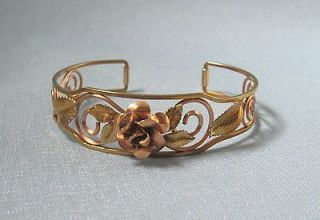Krementz Gold Filled Bangle Bracelet 3/4 wide