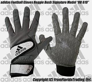 adidas Football Gloves Reggie Bush 619(S)Gry x Silver